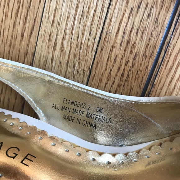 6M - Cream Patten Leather Open Toe Heels - Picture 5 of 5